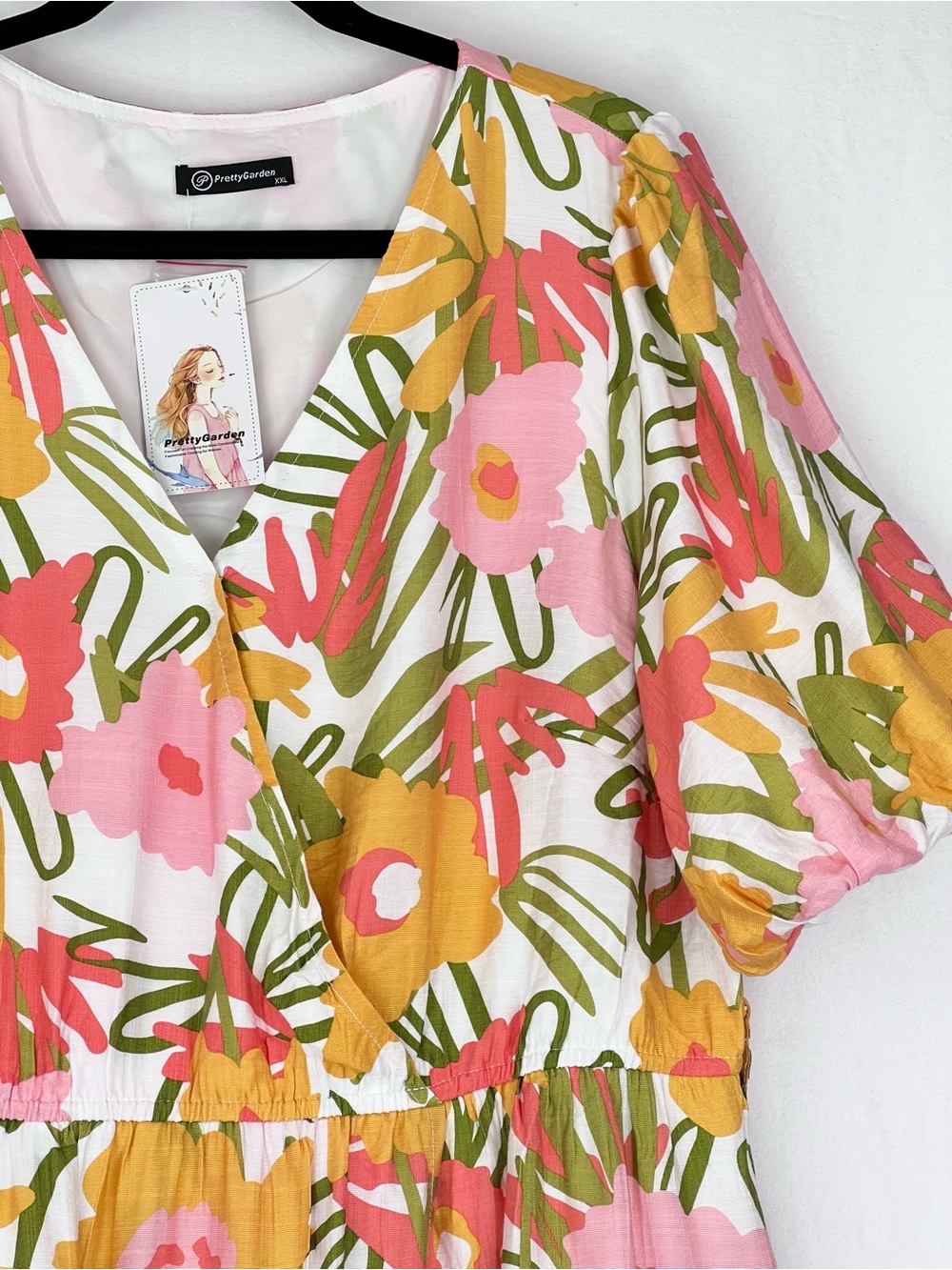 PRETTYGARDEN Summer Floral Maxi Dress Sz XXL Resort Wear Boho Colorful NWT - Picture 7 of 16